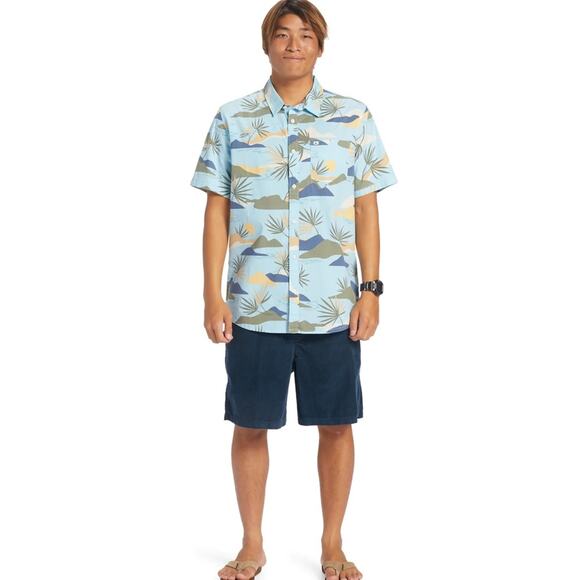 NEW Quicksilver Men’s Slow Dazed Short Sleeve Shirt Button Down Hawaiian Size XL - Picture 6 of 7